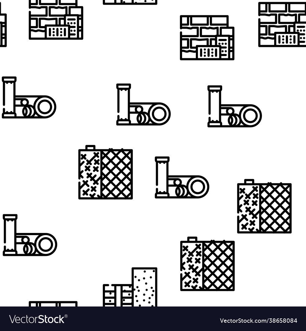 Building material seamless pattern Vector Image Building material seamless pattern