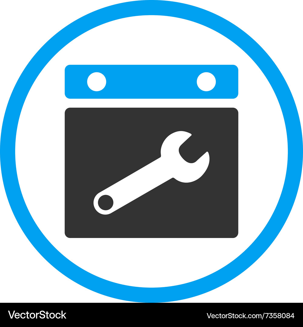 Date options rounded icon Royalty Free Vector Image