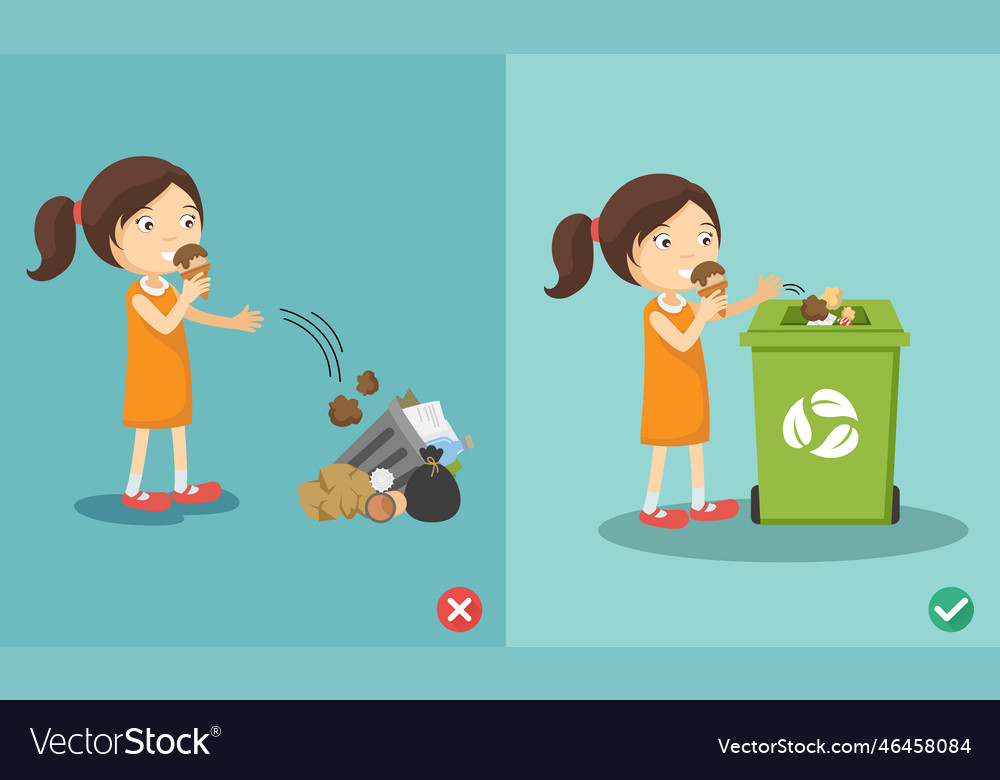 Don't Litter: Right & Wrong