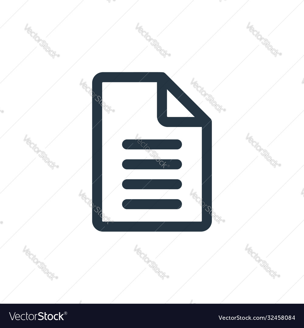 File icon editable stroke linear symbol vector image File icon editable stroke linear symbol