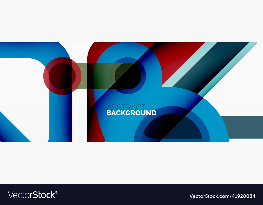 Geometric primitives lines circles abstract vector image Geometric primitives lines circles abstract
