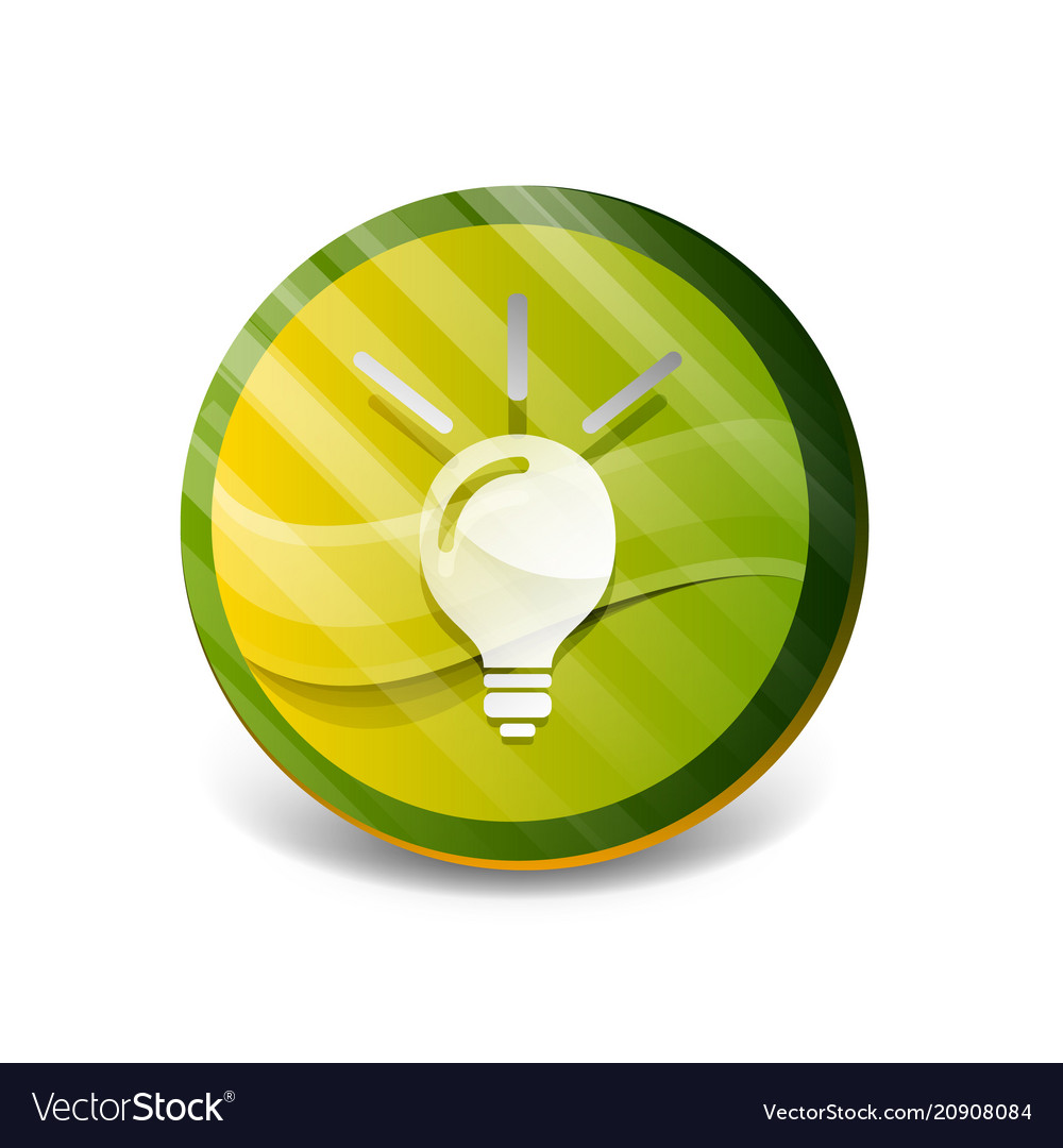 Light bulb new idea concept web button