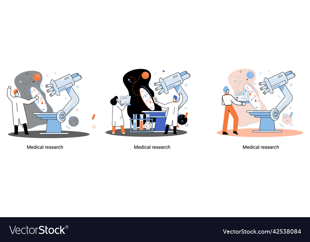 Medical research metaphor laboratory diagnostic Vector Image