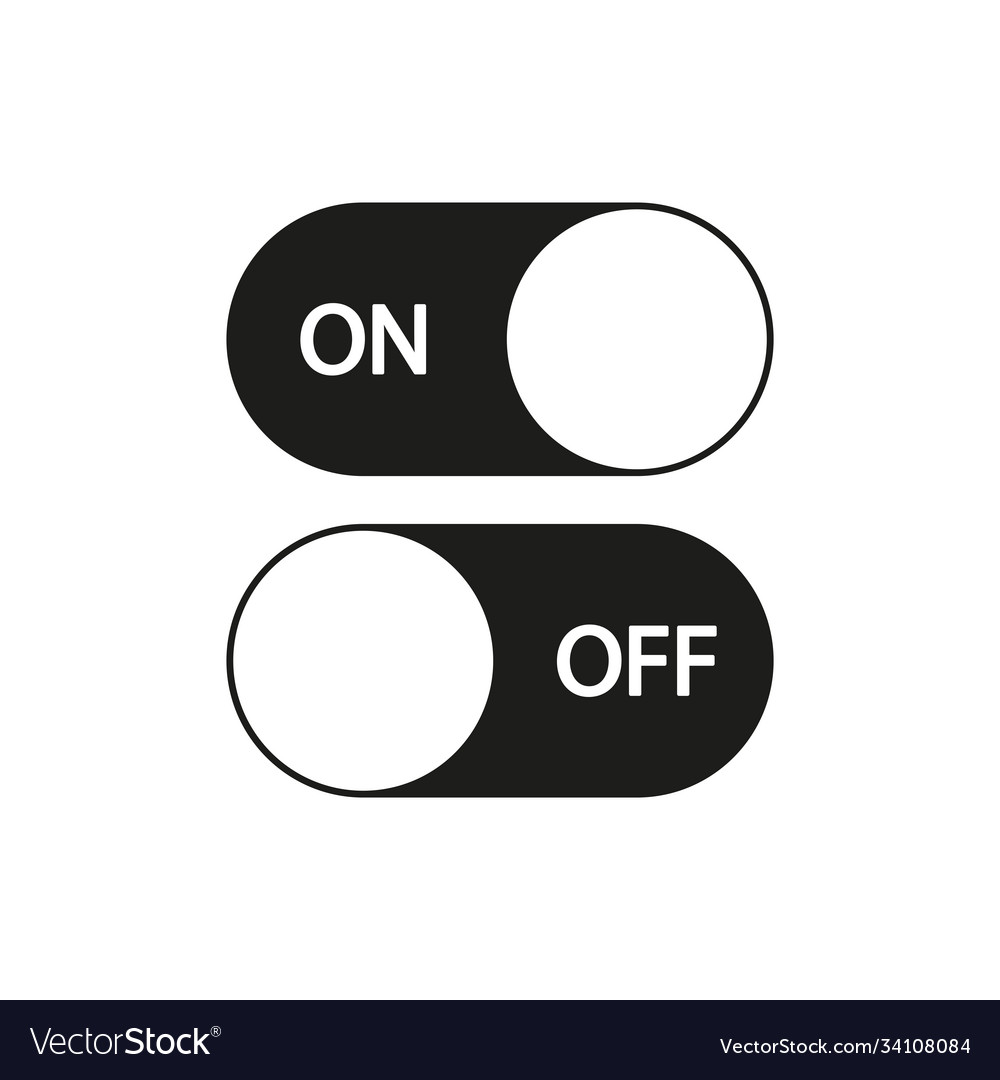 Off and on buttons simple