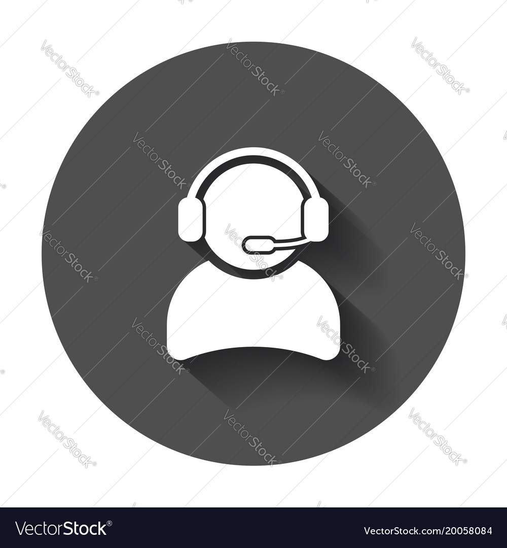 Operator with microphone icon in call
