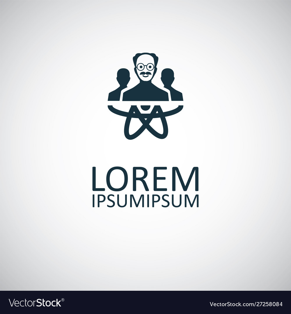 Scientist group icon for web and ui on white