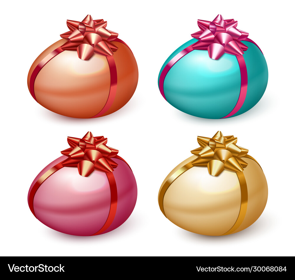 Set easter eggs Royalty Free Vector Image - VectorStock