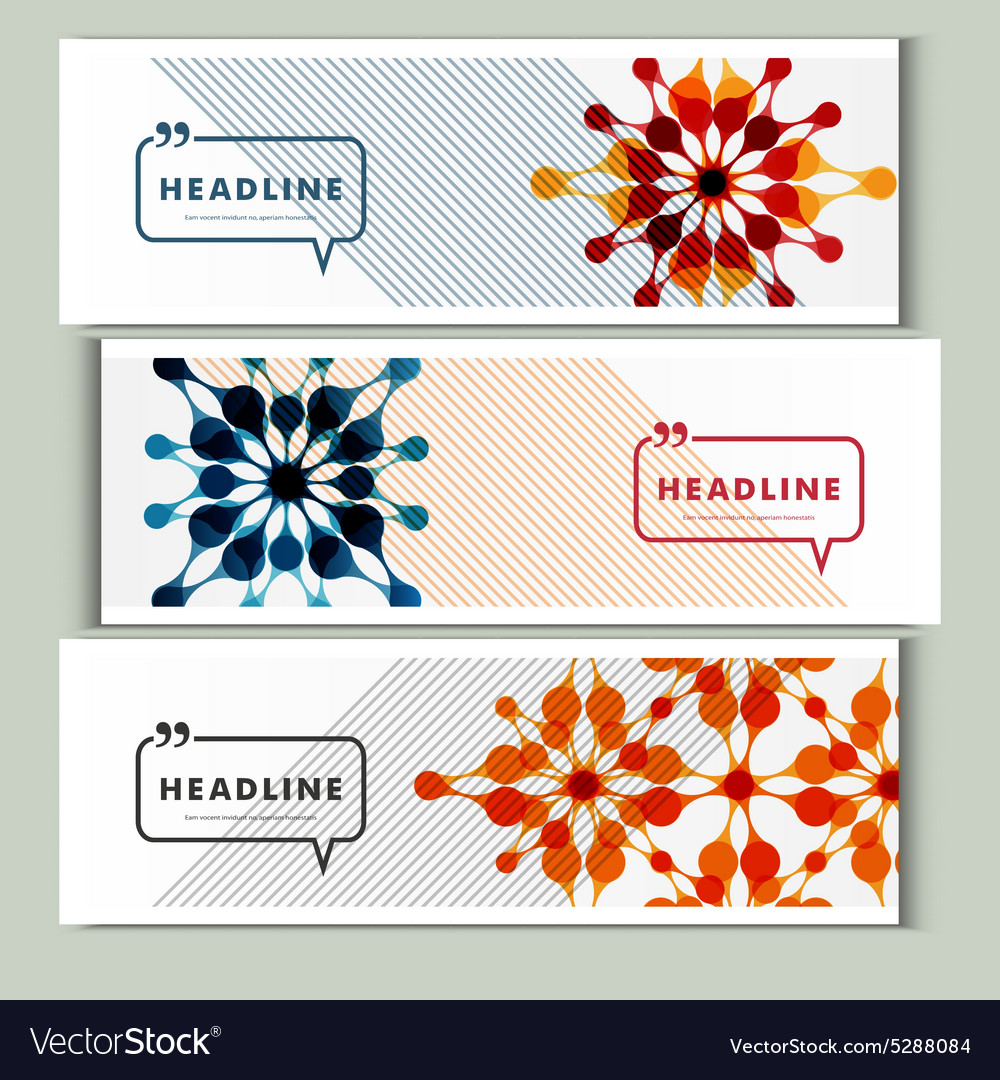 Set of 3 covers with abstract patterns