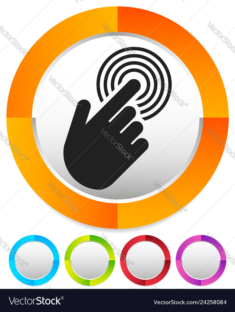 Tapping touchscreen on interface mobile phone icon Vector Image Tapping touchscreen on interface mobile phone icon