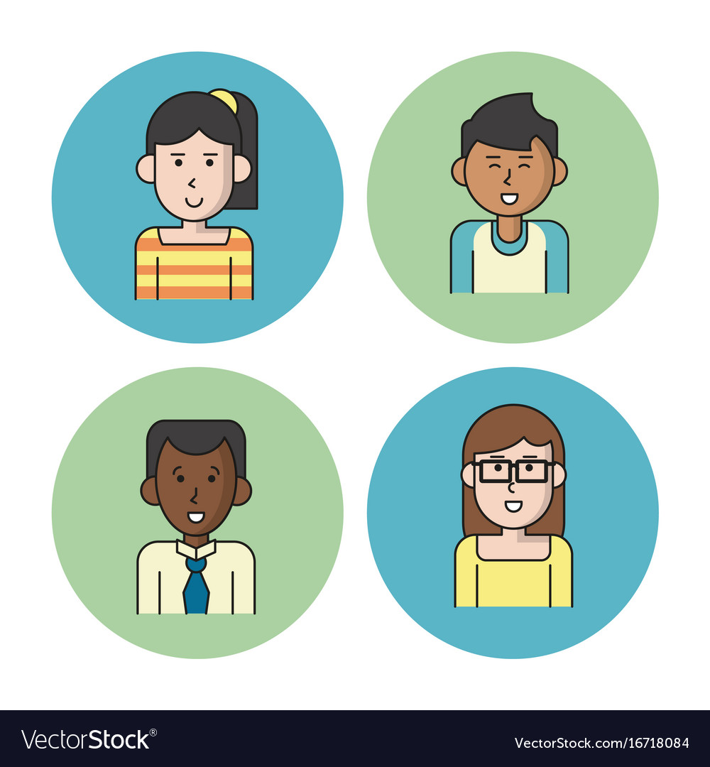 White background with colorful circles icons
