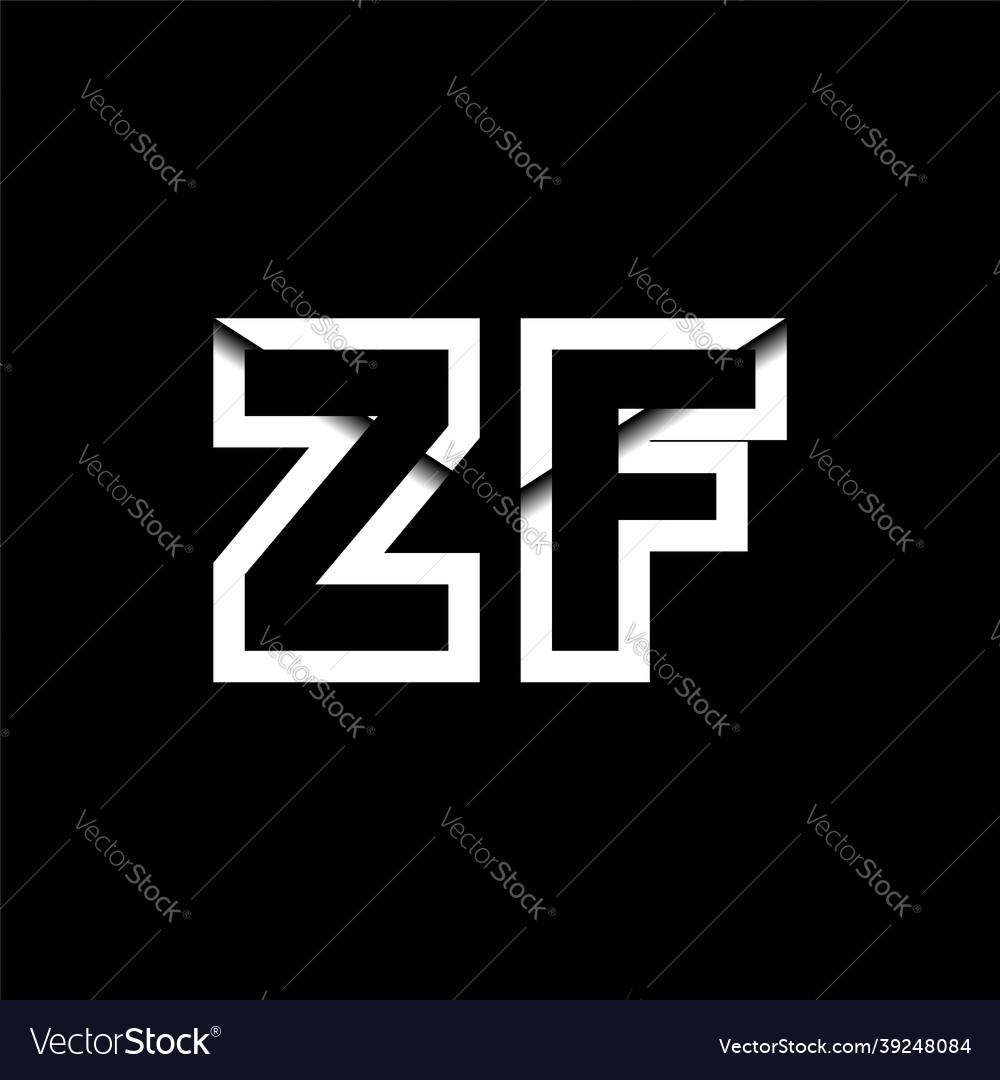 Zf Monogramm Hülle Form Stil