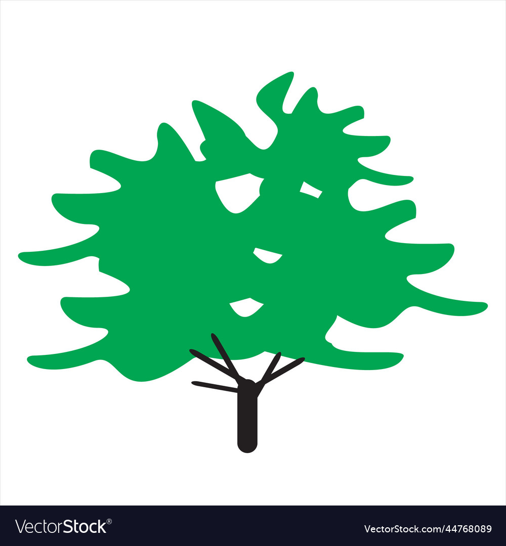 A tree shape as design element vector image A tree shape as design element