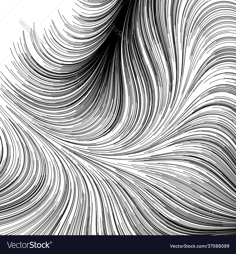 Abstract render random wavy curvy writhe lines vector image Abstract render random wavy curvy writhe lines