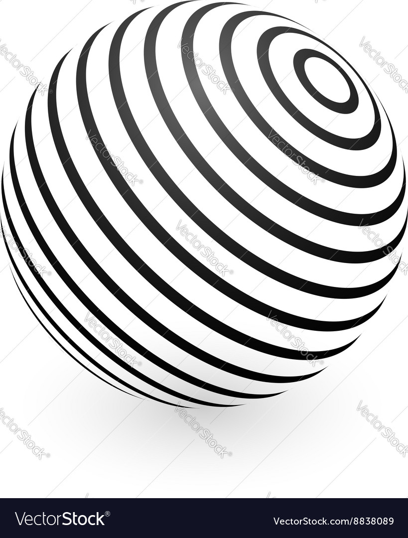 Abstract sphere element Royalty Free Vector Image