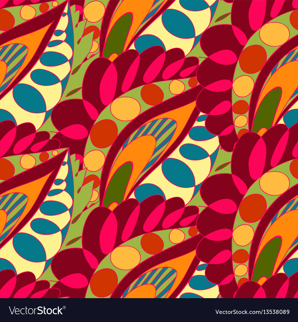 Bright seamless pattern in boho style vector image Bright seamless pattern in boho style