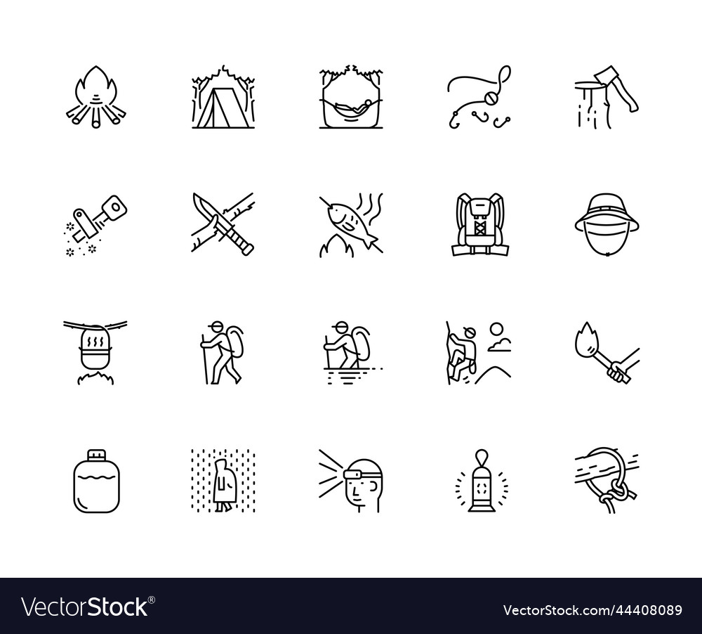 Camping & Hiking Icons