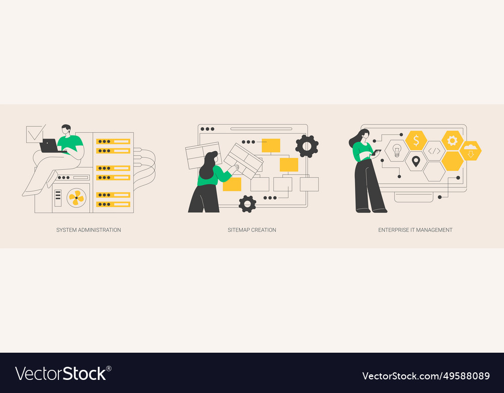 Computer systems abstract concept vector image Computer systems abstract concept