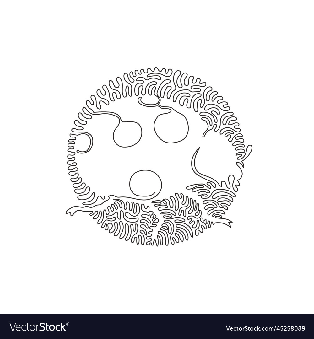 Continuous curve one line drawing of cute ladybug Vector Image Continuous curve one line drawing of cute ladybug