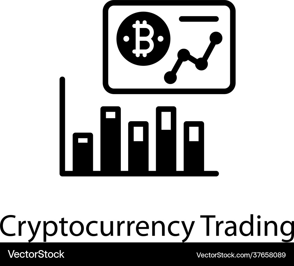 Cryptocurrency trading Royalty Free Vector Image