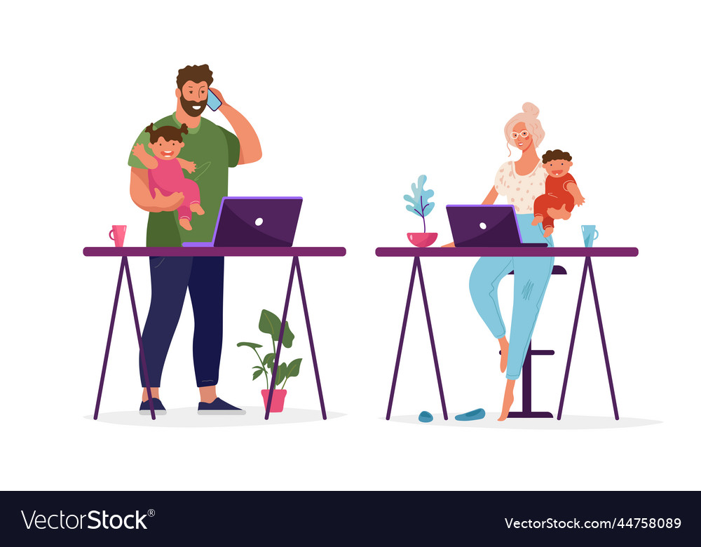 Family Working From Home