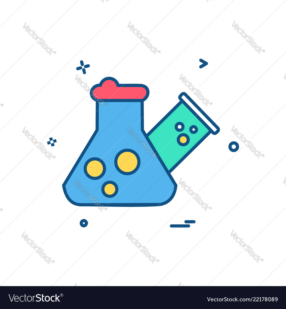 Flask icon design vector image Flask icon design