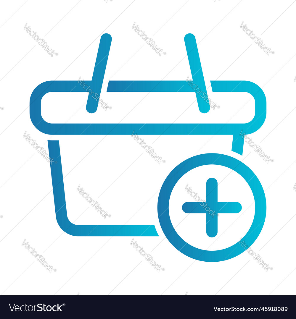 Flat on a theme shopping basket Royalty Free Vector Image