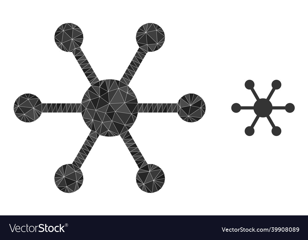 Lowpoly central node icon
