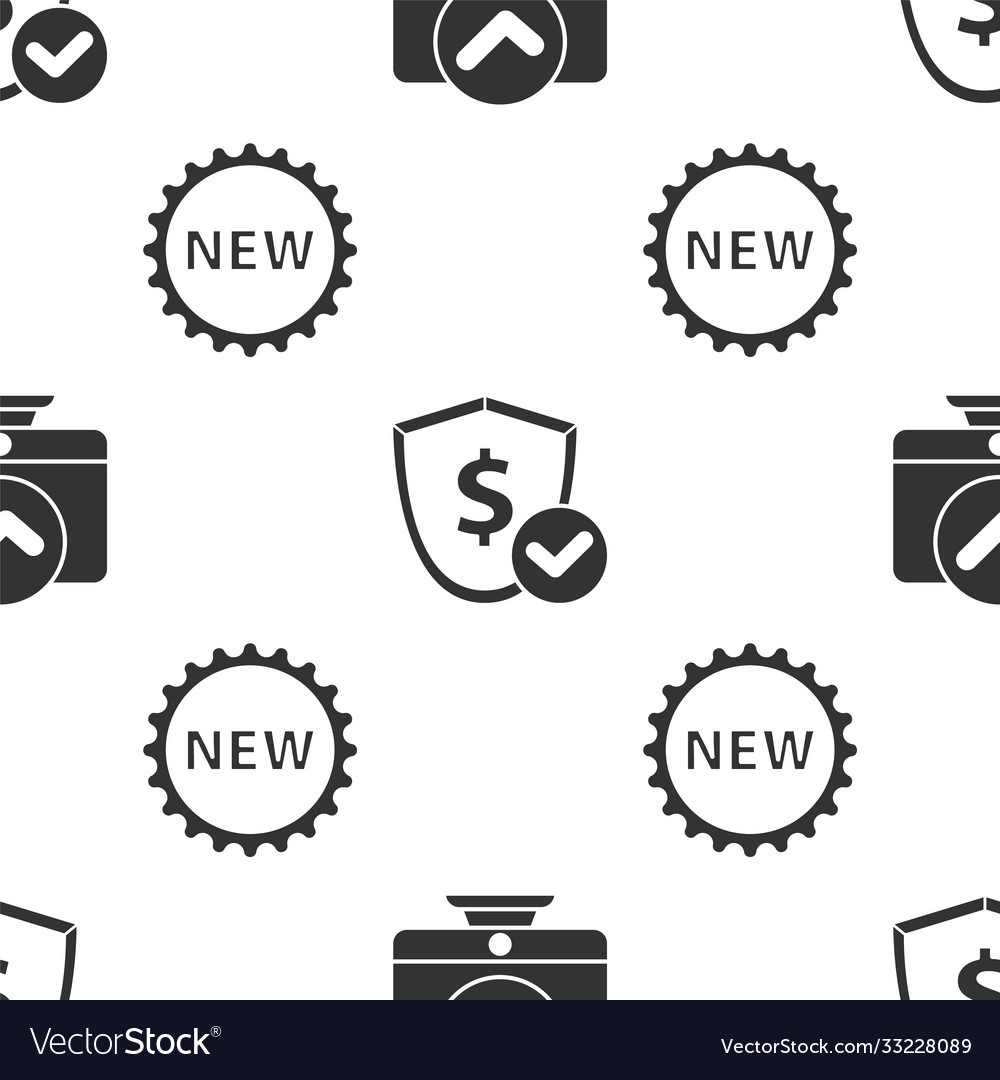 Set computer monitor shield with dollar and price vector image Set computer monitor shield with dollar and price