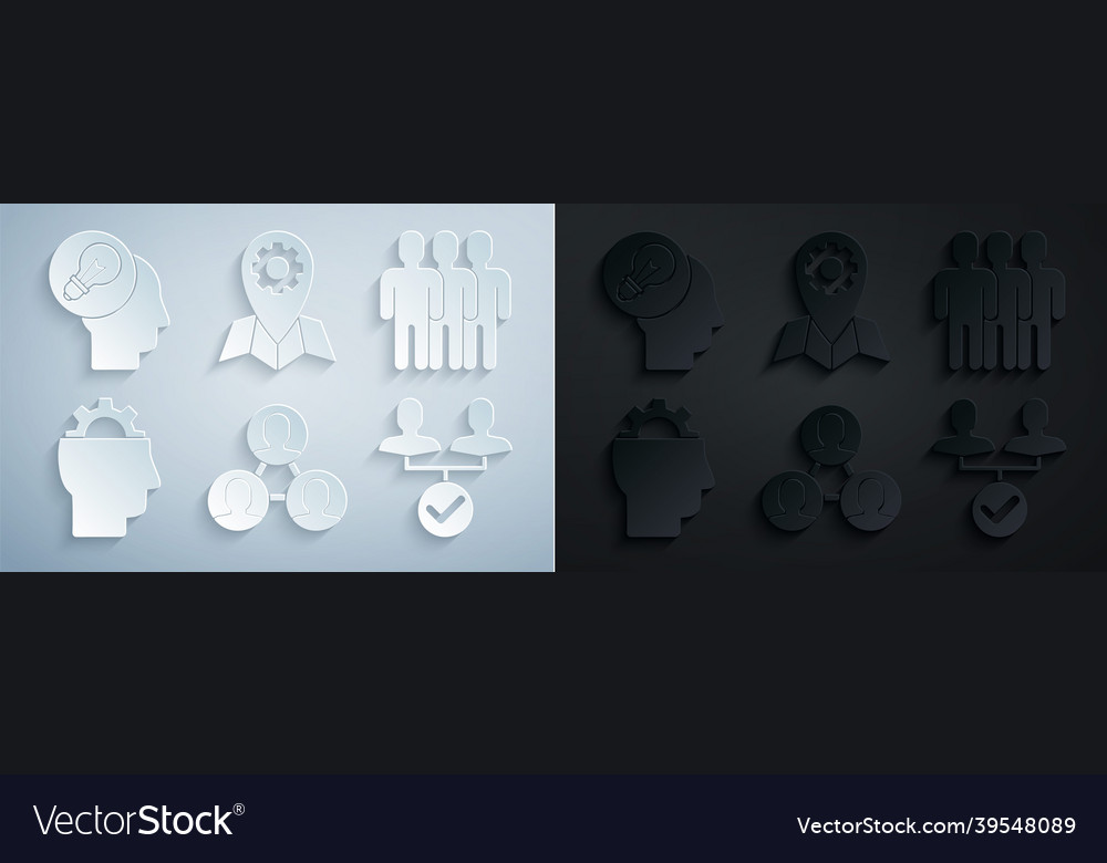Set project team base users group human vector image Set project team base users group human
