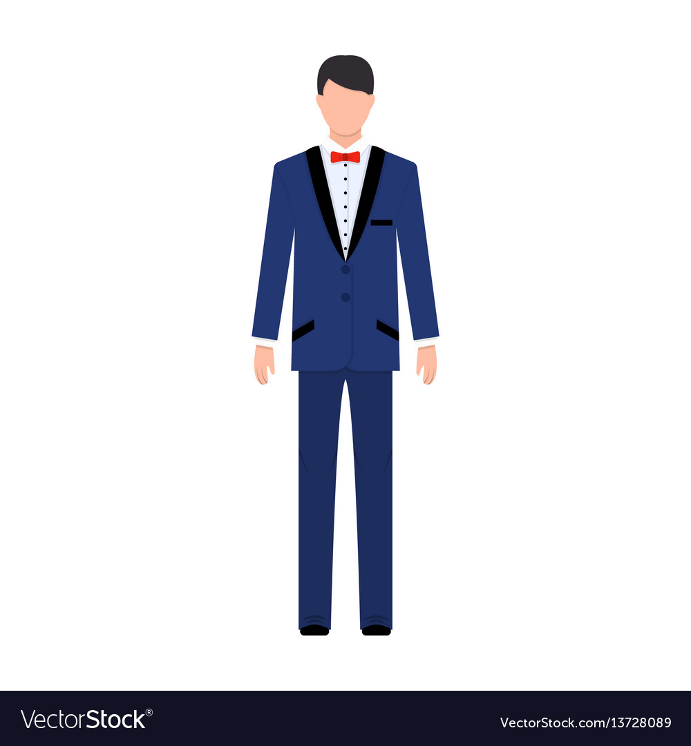 Young groom in a wedding suitwedding single icon Vector Image