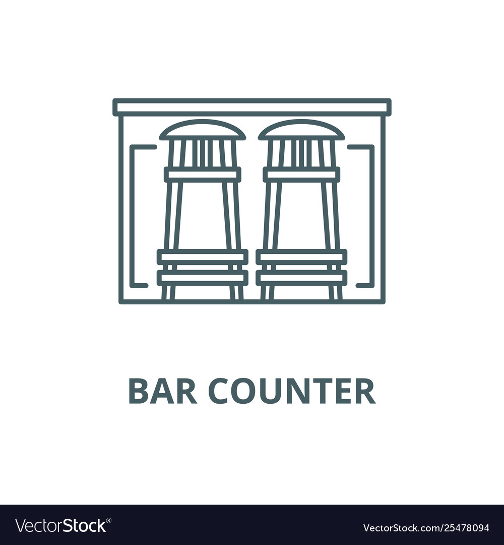 Bar counter line icon linear concept Vector Image Bar counter line icon linear concept