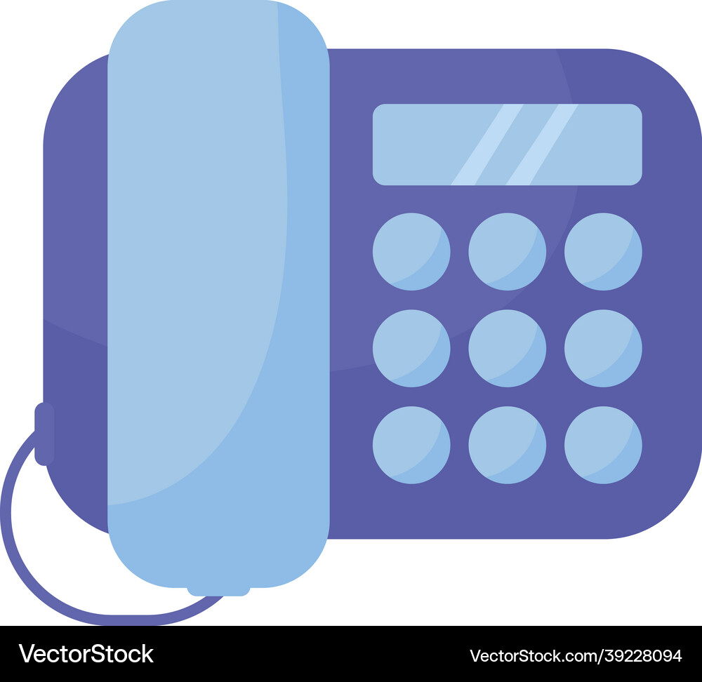 Blue telephone Royalty Free Vector Image - VectorStock