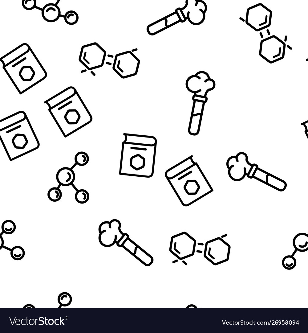 Chemistry elements seamless pattern Royalty Free Vector