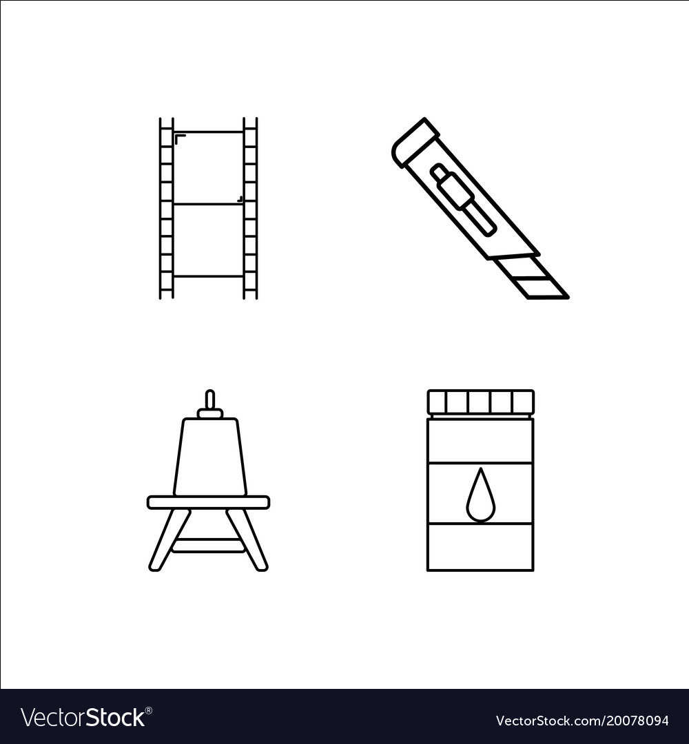 Design und Studio einfache lineare Icon-Setsimple