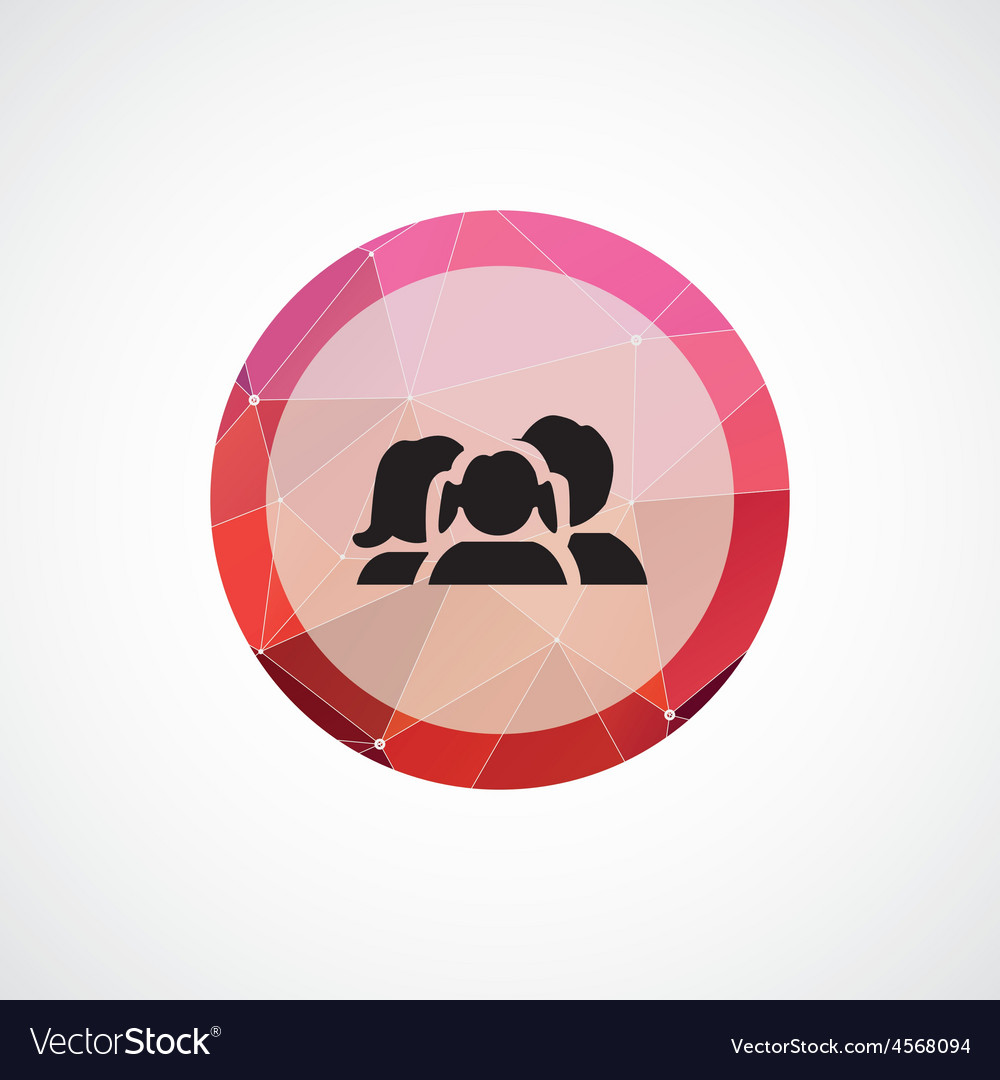 Familienkreis rosa Dreieck Hintergrundsymbol