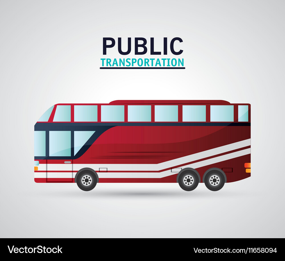 Isolated bus vehicle design Royalty Free Vector Image