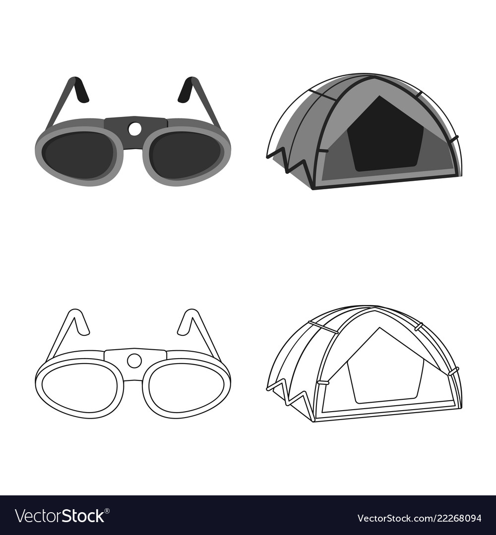 Isolated object of mountaineering and peak icon