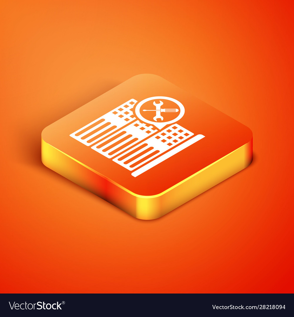 Isometric database server with screwdriver