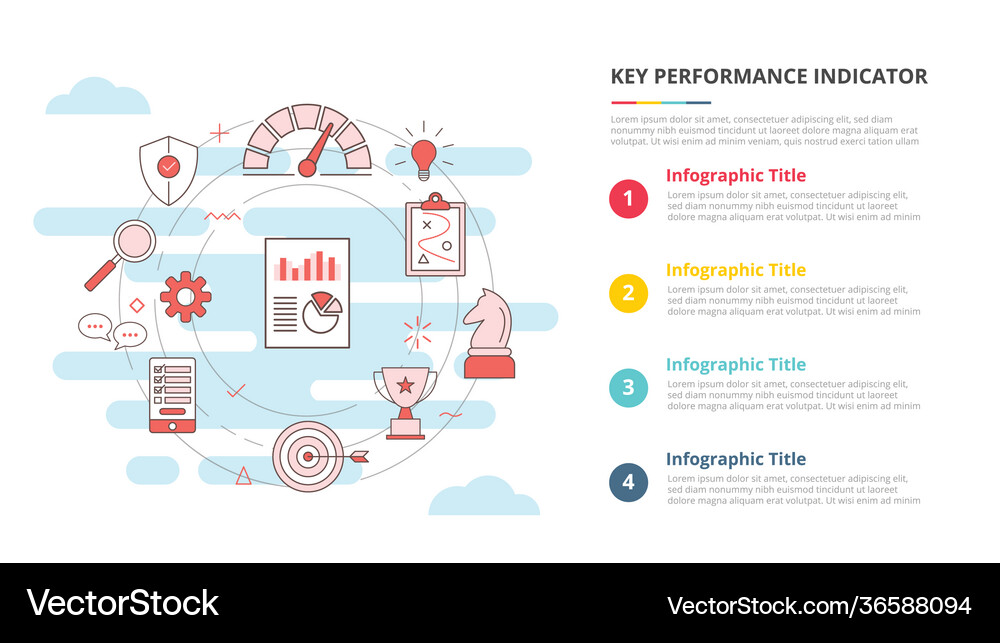 Kpi key performance indicator concept Royalty Free Vector