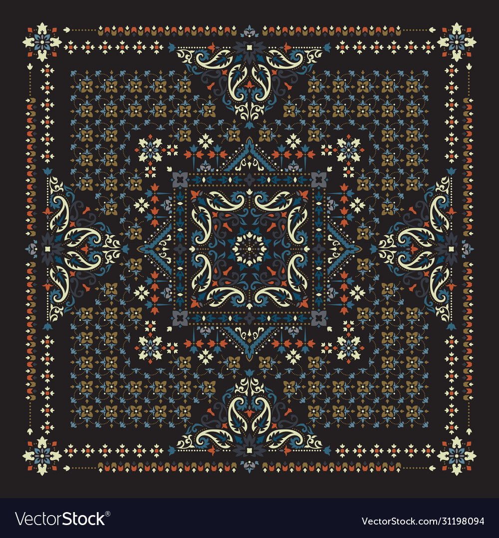 Ornate Paisley Bandana Print