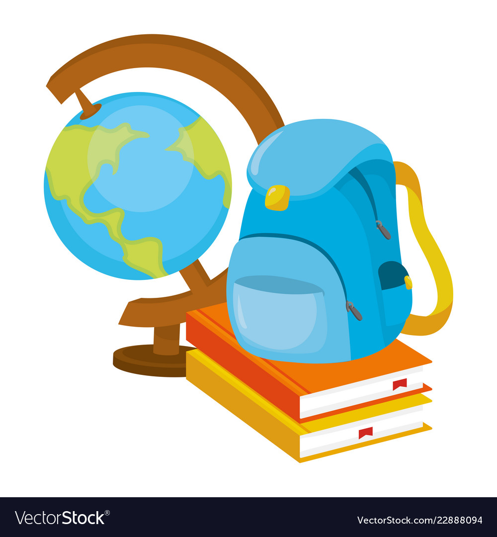 School world map cartoon