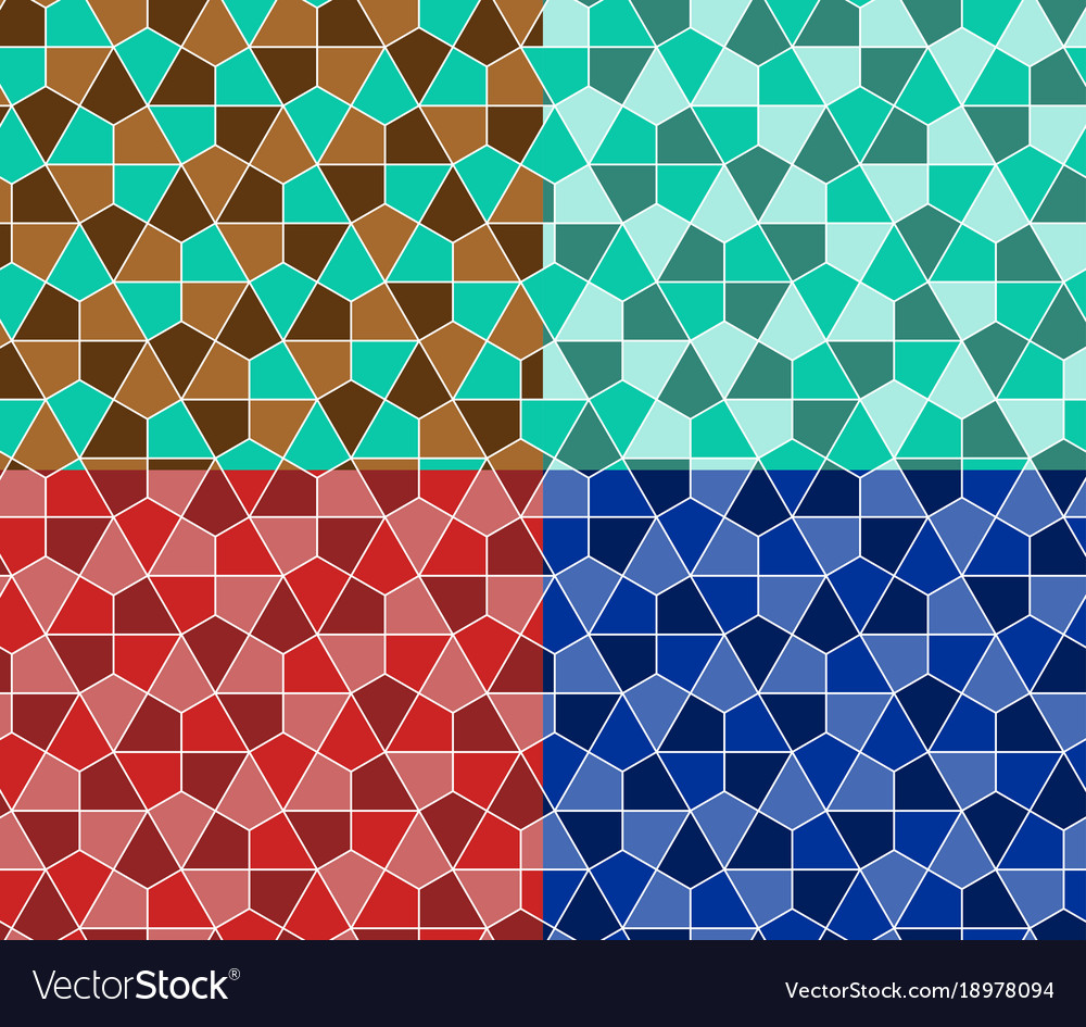 Seamless geometric pattern set simple flat lined