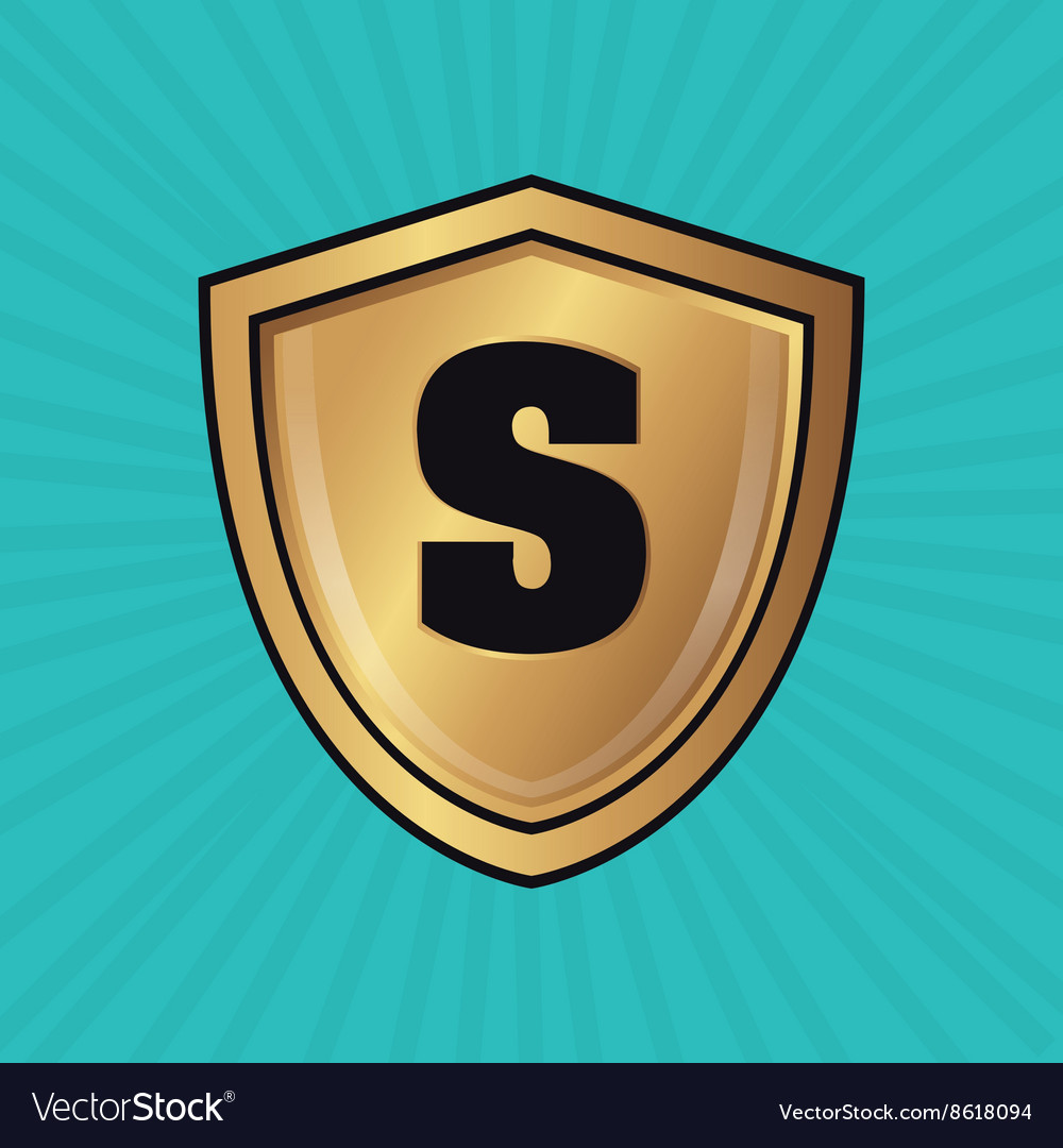 Security system shield concept warning