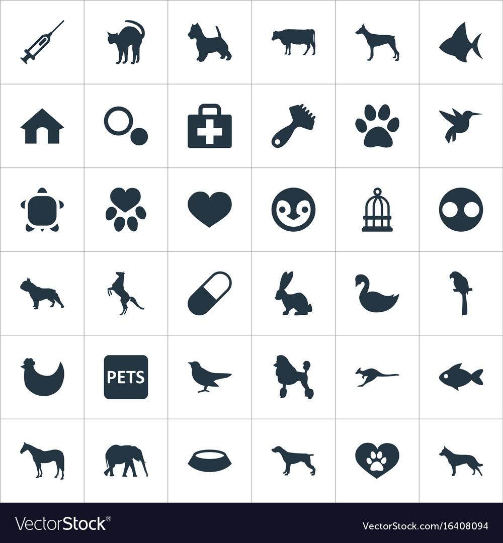 Set of simple wild icons