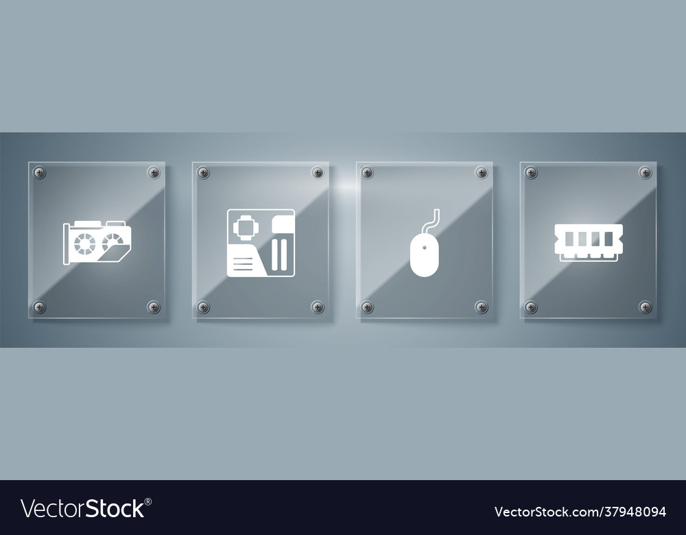 Set ram random access memory computer mouse vector image Set ram random access memory computer mouse