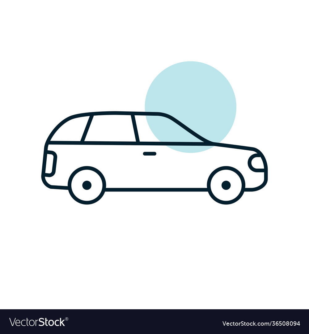 Station wagon flat icon