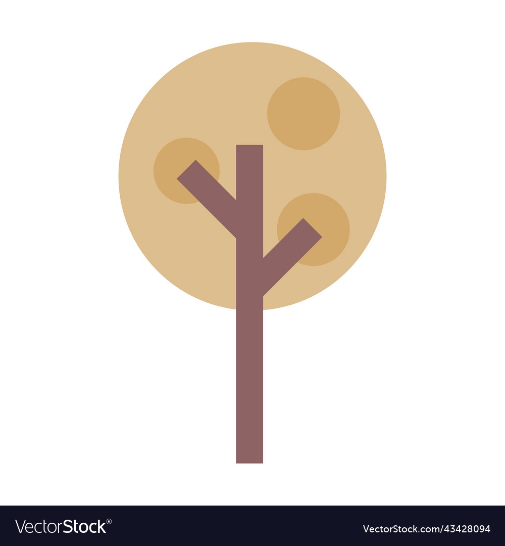 Tree icon circle geometric symbol for nature