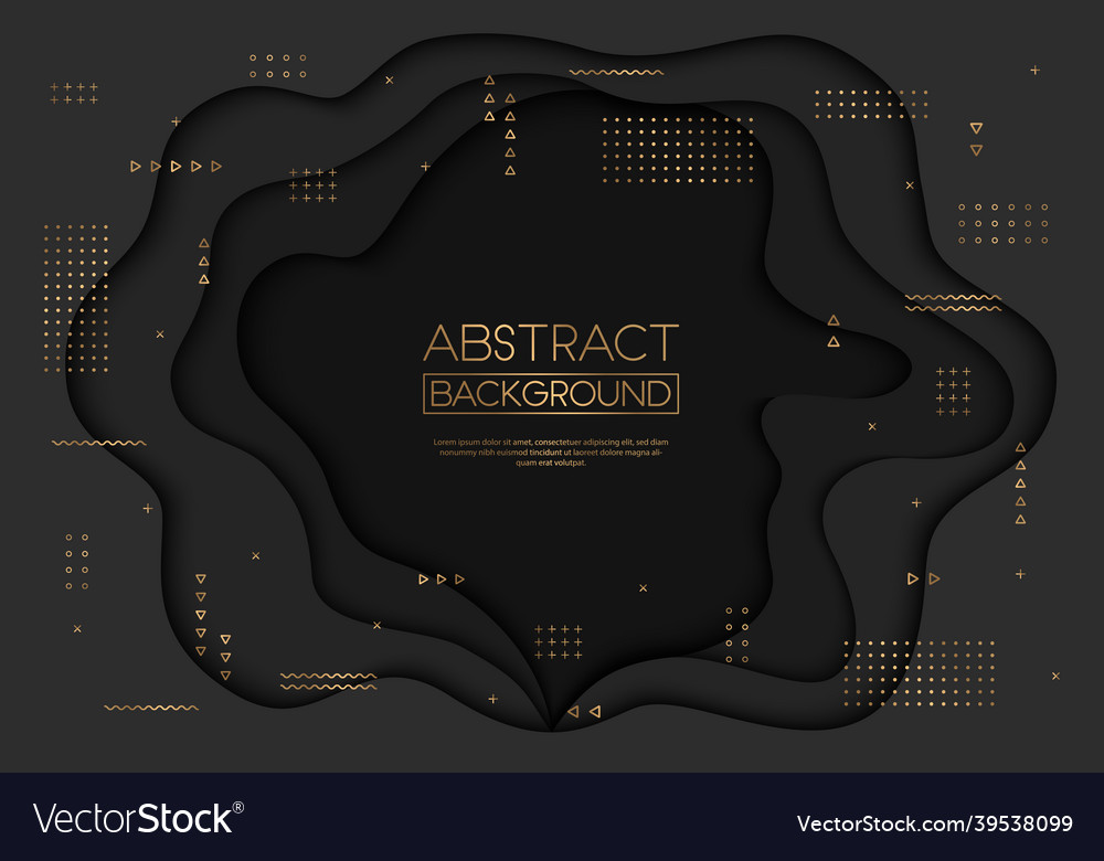 Abstract background with gold geometric pattern vector image Abstract background with gold geometric pattern