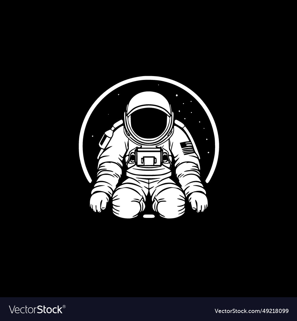 Astronaut - minimalistische und einfache Silhouette