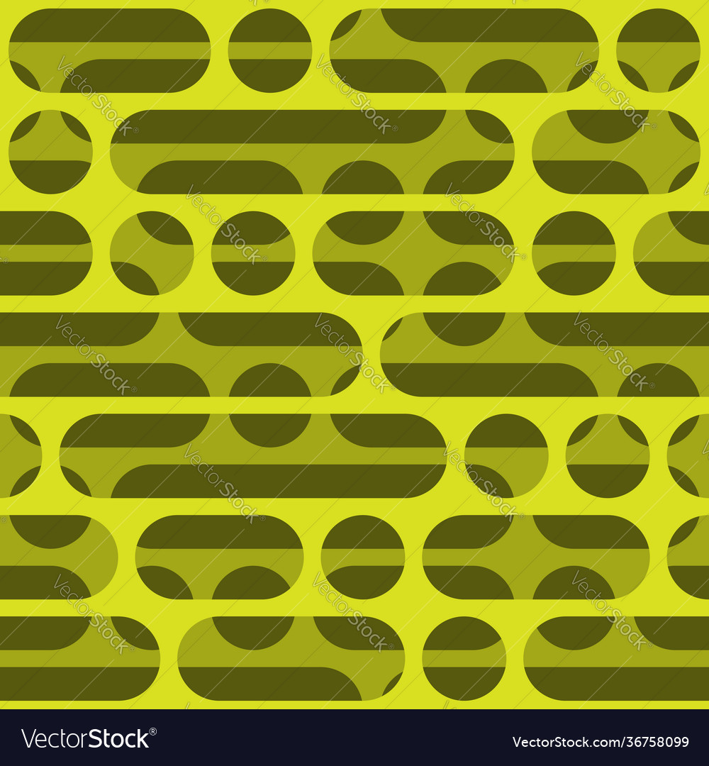 Circles and ovals seamless geometric pattern